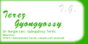 terez gyongyossy business card